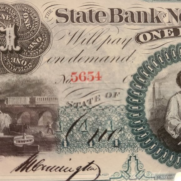 State Bank of New Brunswick $1 Obsolete Banknote, Ca. 1860 - Picture 3 of 7